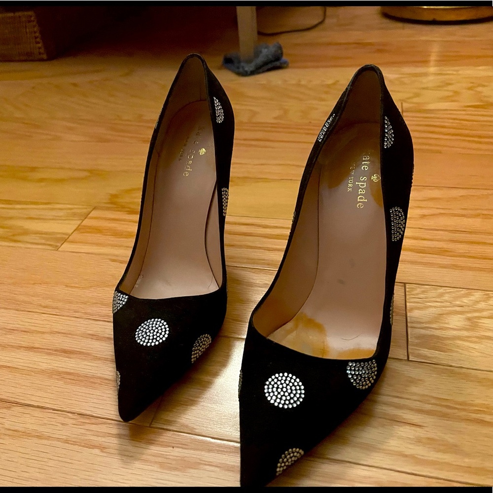 kate spade black pumps